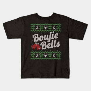 Ugly Christmas Sweater Boujie Bells Kids T-Shirt